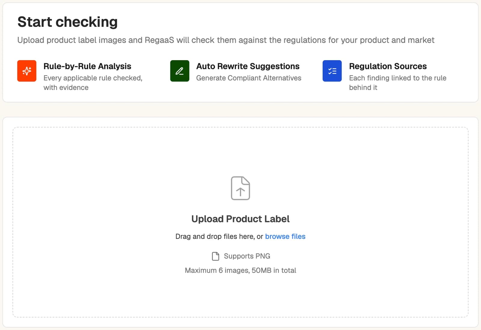 Uploading front and back label images